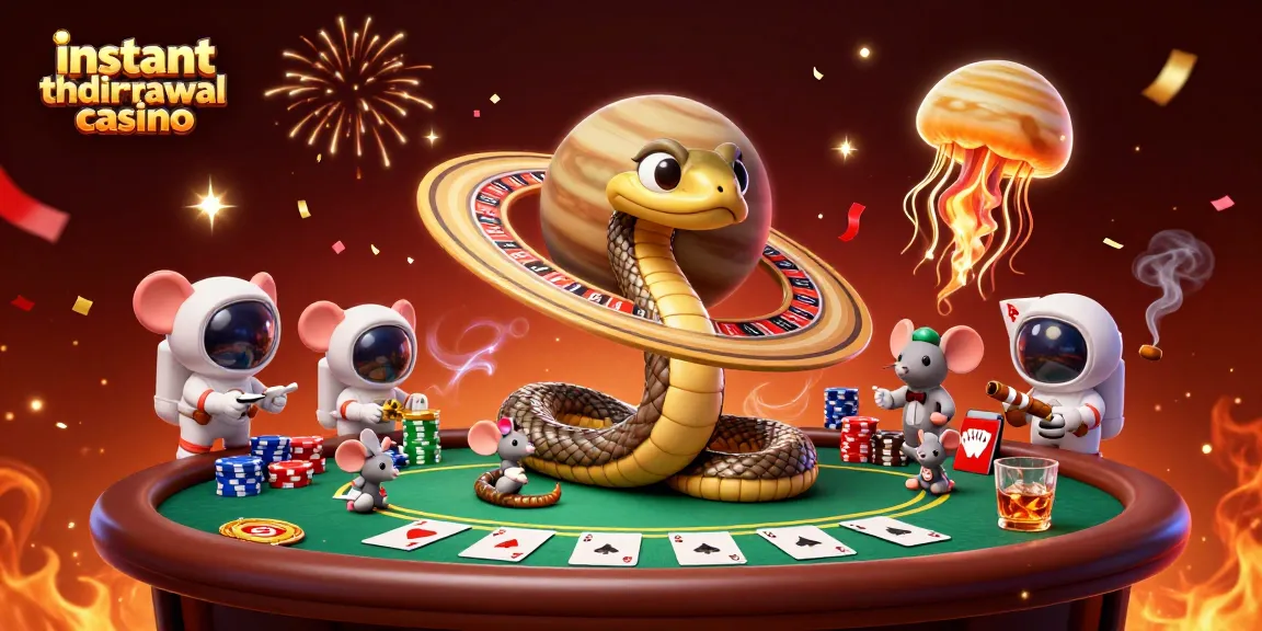 Play at an instant withdrawal casino with tiny astronaut mice betting on cosmic roulette!