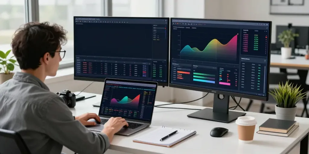 Norden Core AI trading platform workspace with trader analyzing data.