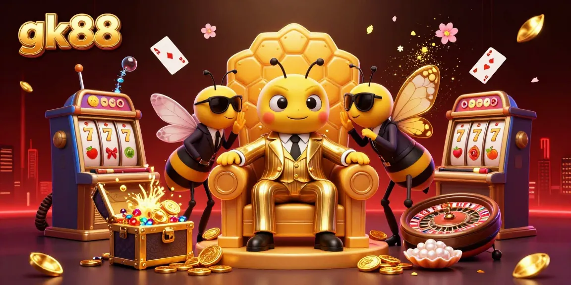 Experience the vibrant gk88 casino atmosphere with a bumblebee mob boss and game elements.