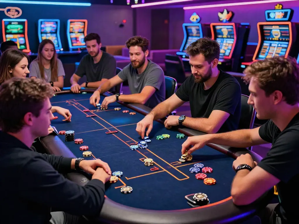 Best Crypto Casino in Canada 2026 vibrant gaming scene with diverse players and digital currency