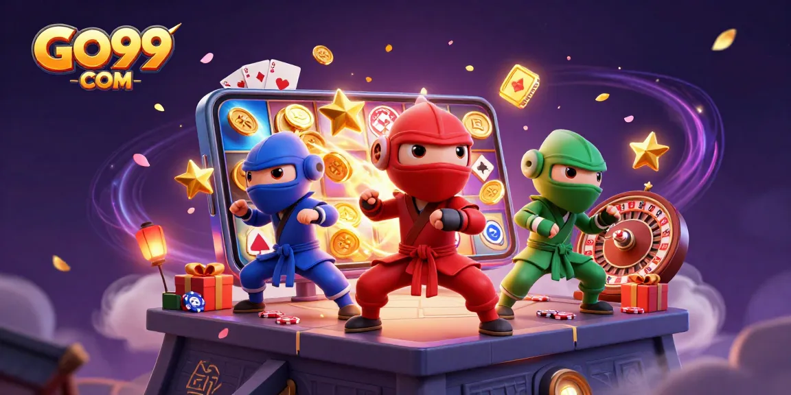 Experience thrilling action as the GO99 COM chameleon ninjas engage in vibrant gaming adventures.