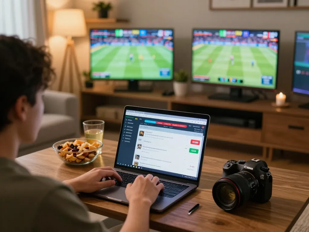 Engaging in SC88 đăng nhập for live sports betting during a home game night.