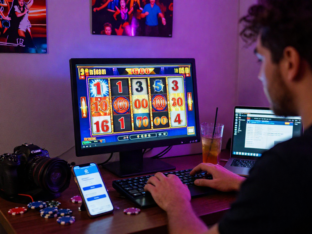 Pemain kasino online melakukan slot deposit 1000 di lingkungan permainan yang mengasyikkan dengan penampilan grafis yang penuh warna.