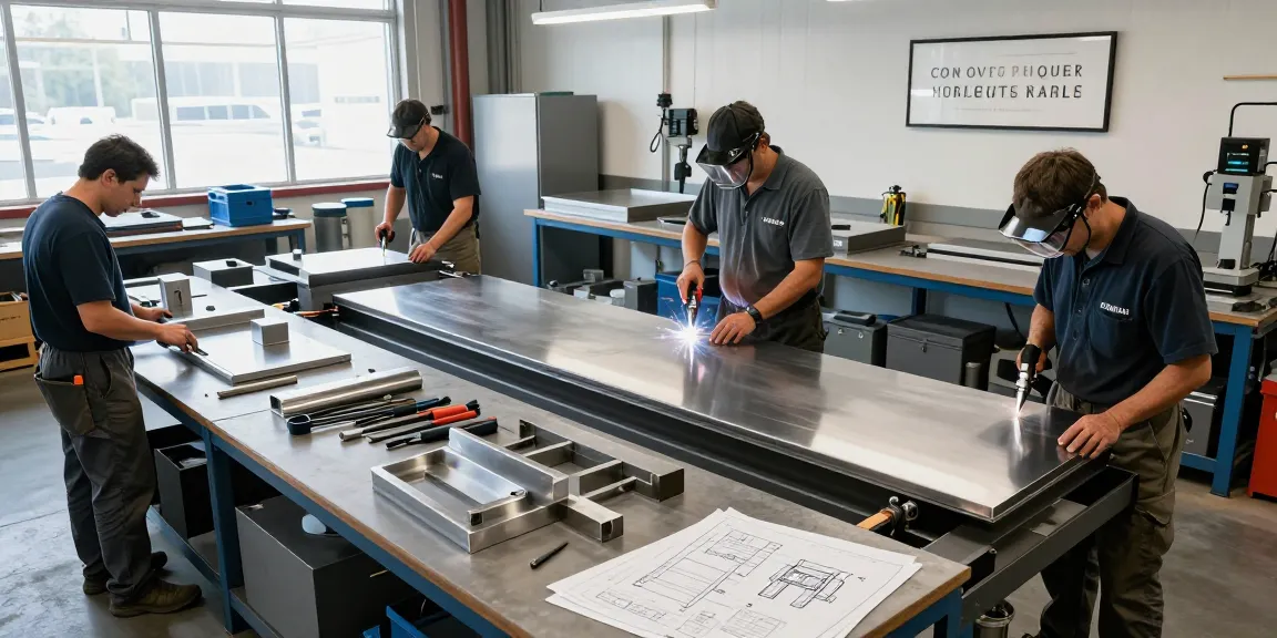 Precision metal fabrication north vancouver workshop with skilled workers and modern tools.