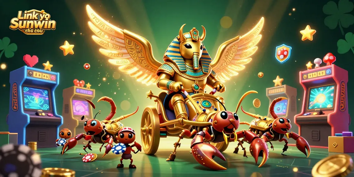 Experience thrilling gaming with the stunning Link vào Sunwin chính thức graphic, portraying a vibrant casino atmosphere.