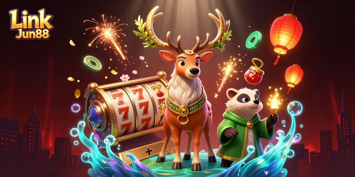 Engage with thrilling gameplay at Link Jun88 with vibrant casino elements and magical characters.